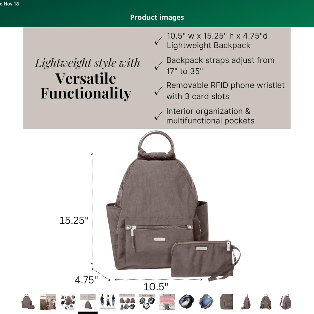 Baggallini All Day Backpack - Picture 5 of 6